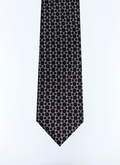 Silk tie with chain link pattern - F2OTIE-JR09-D030
