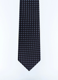 Silk tie with chain link pattern - F2OTIE-JR11-D030