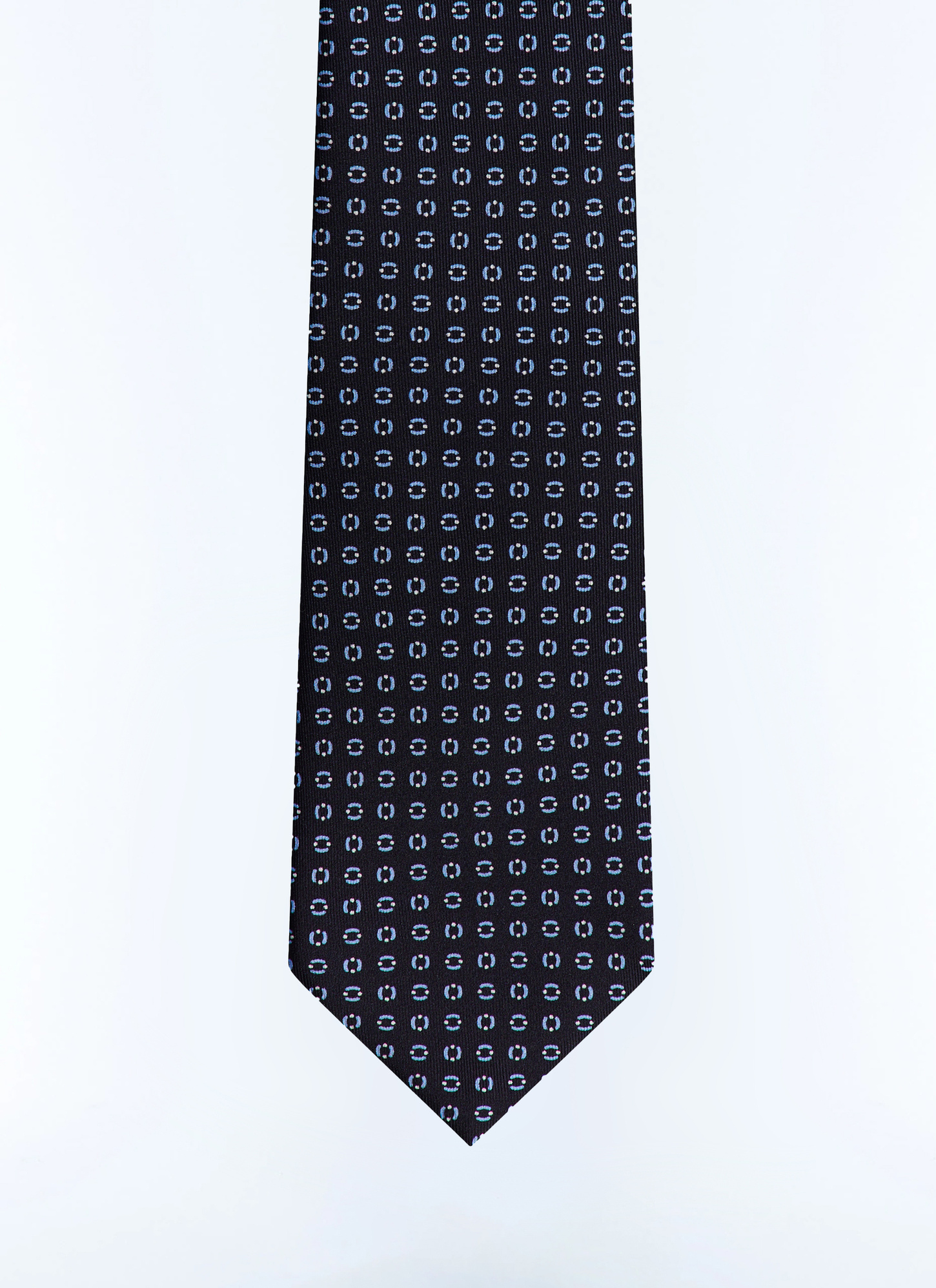 Men's tie navy blue silk Fursac - F2OTIE-JR11-D030