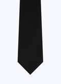 Black silk tie with pattern - 21HF2OTIE-TR45/20