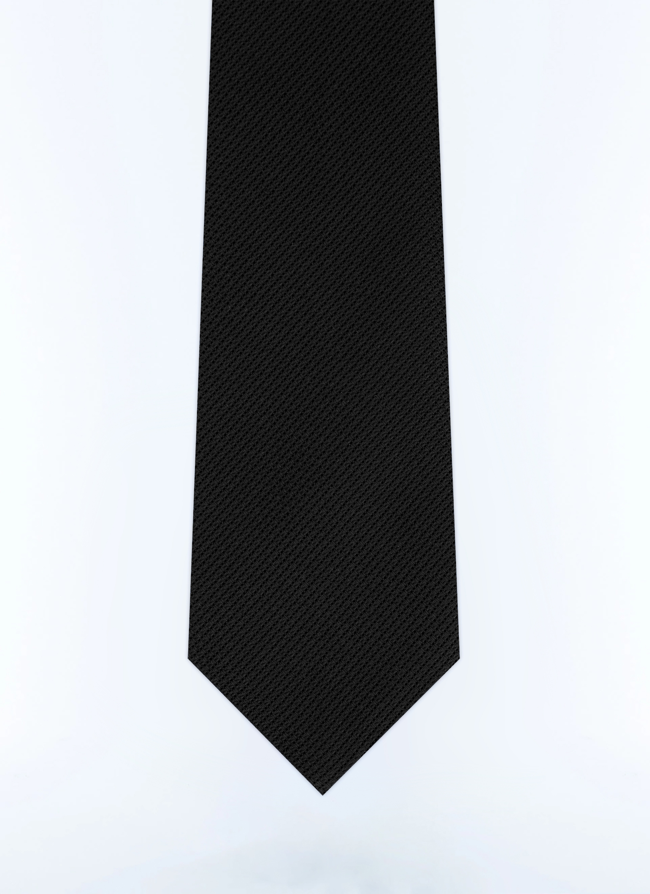 FURSAC - Black silk tie with pattern - Men - One Size - Black - Wedding - Ceremony Collection