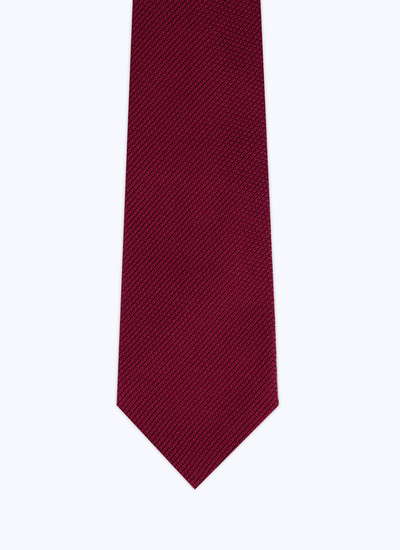 Men's tie burgundy silk Fursac - F2OTIE-TR45-74