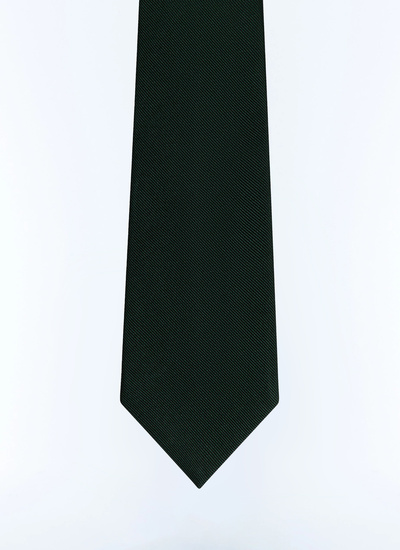 Men's tie emerald green silk Fursac - F2OTIE-DR16-H009