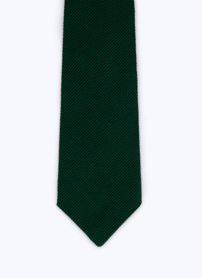 Men's tie green silk Fursac - 21HF2OTIE-TR45/41