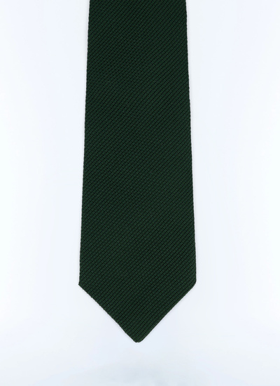 Men's tie green silk Fursac - F2OTIE-TR45-41