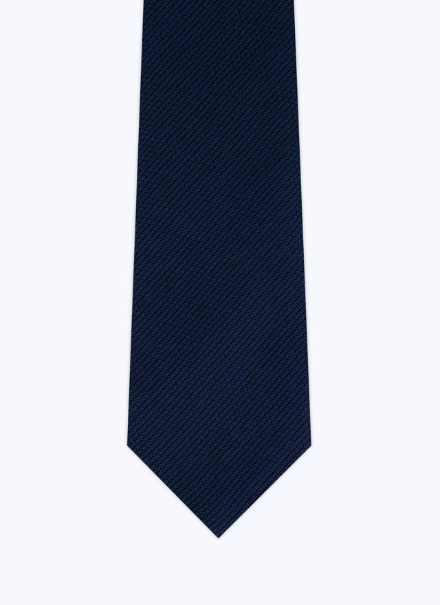 Men's tie navy blue silk Fursac - F2OTIE-TR45-30
