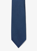 Silk tie with cross pattern in Jacquard - F2OTIE-DR55-D030