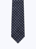 Silk satin tie with pattern - F2OTIE-DR51-D030