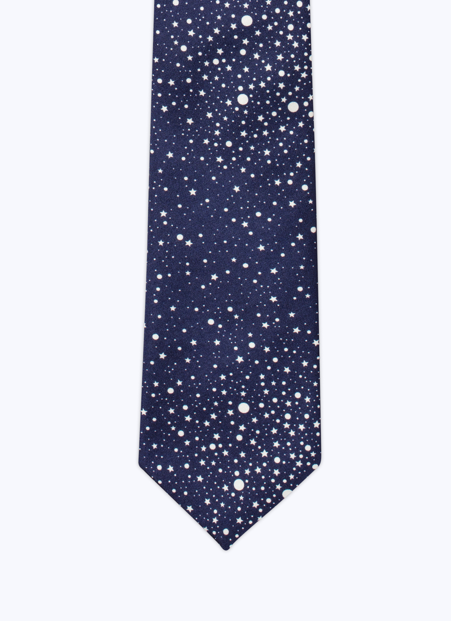 Men's tie navy blue silk satin Fursac - F2OTIE-CR10-D030
