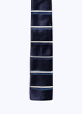 Silk satin tie with stripes - F3DTIE-DR09-D030