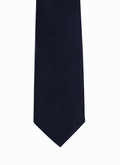 Navy blue silk satin tie - F2OTIE-BR08-30