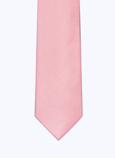 Men's tie pink silk satin Fursac - 22HF2OTIE-AR33/68
