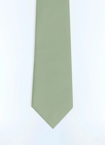 Men's tie water green silk satin Fursac - F2OTIE-FR15-H003