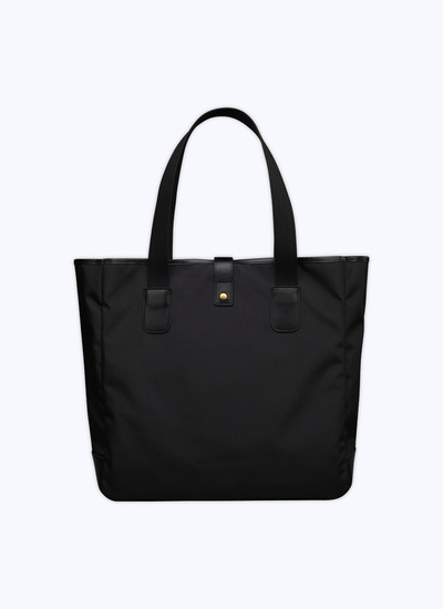 Men's tote bag black technical fabric and leather Fursac - 22EB3VOTE-VB01/20
