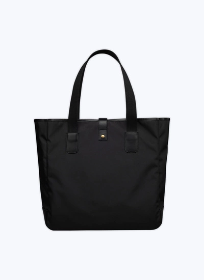 Men's tote bag black technical fabric and leather Fursac - B3VOTE-VB01-20