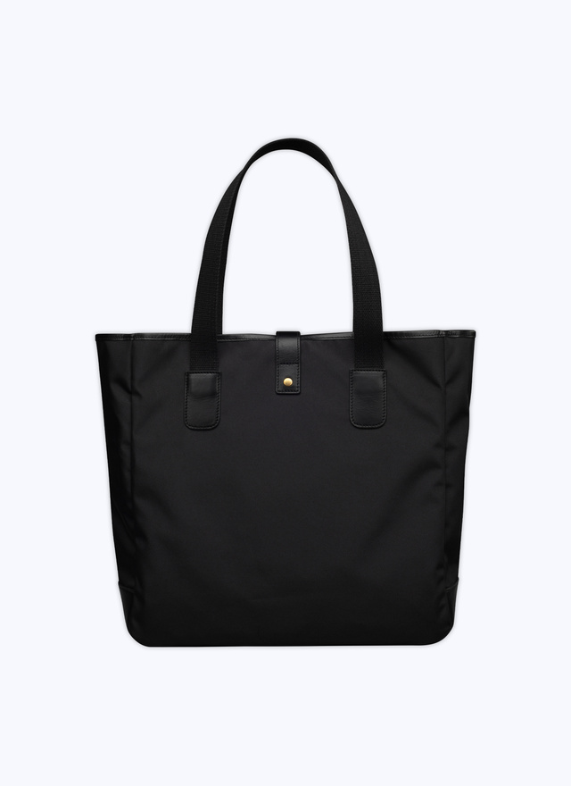 Men's tote bag black technical fabric and leather Fursac - B3VOTE-VB01-20