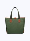 Technical fabric and leather tote bag - B3VOTE-VB05-41