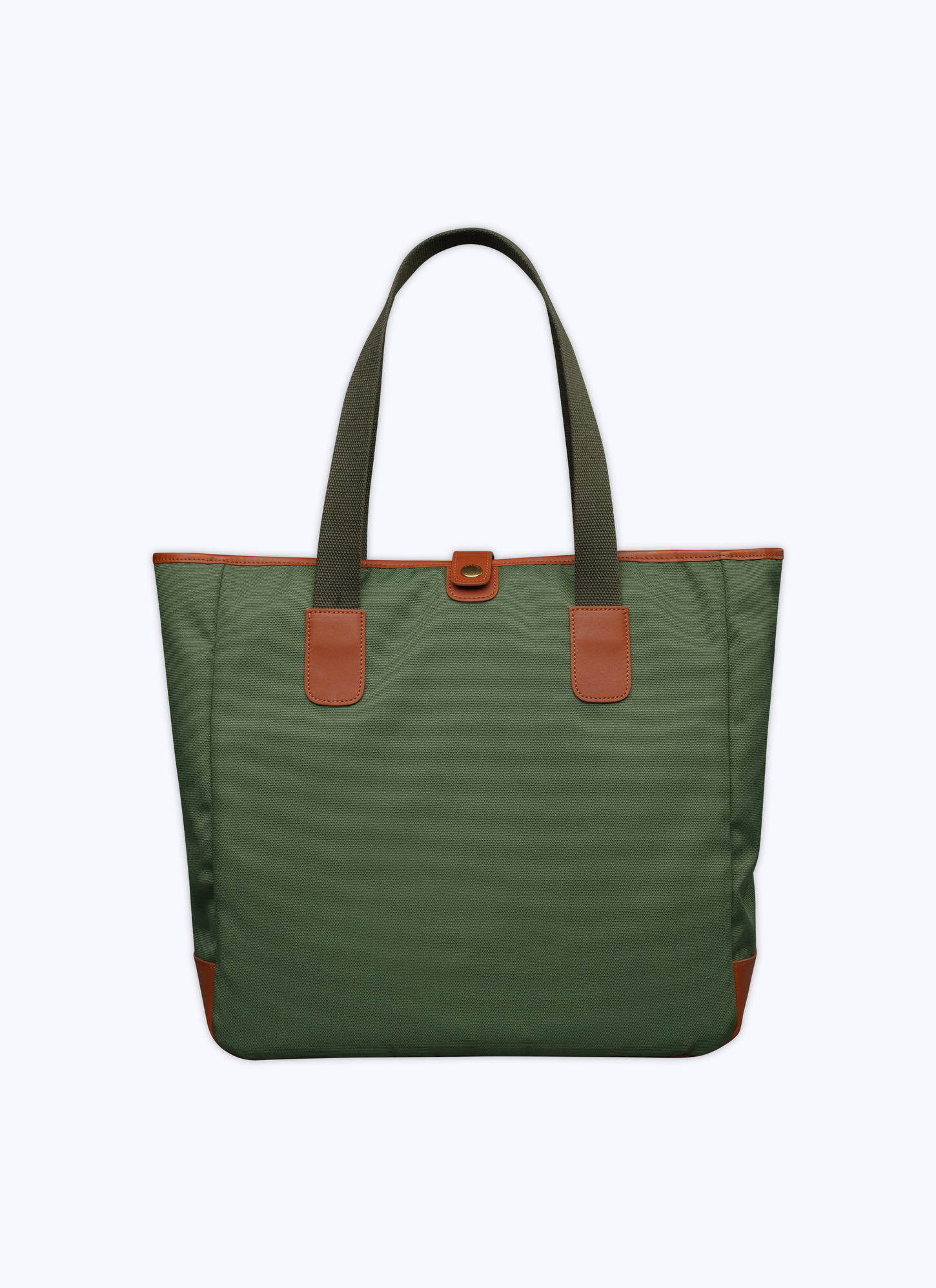 Tote bag homme vert tissu technique et cuir Fursac - B3VOTE-VB05-41
