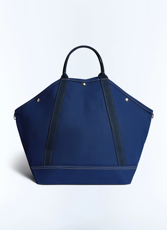 Men's travel Bag denim blue cotton canvas Fursac - B3FEEL-FR41-D030