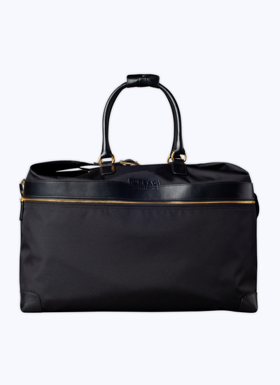 Men's travel Bag black technical fabric and leather Fursac - 22EB3VOYA-VB01/20