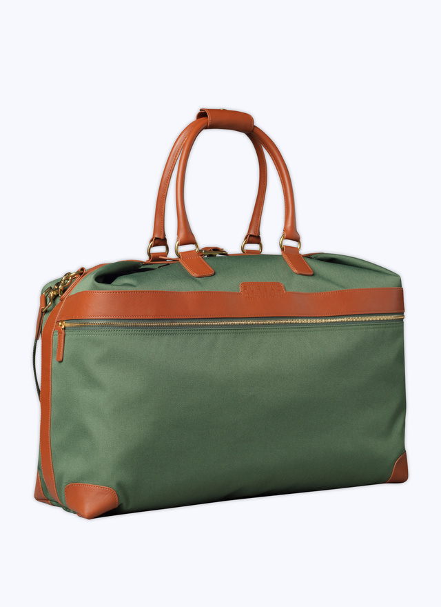 Men's green - brown yokes travel bag Fursac - 22EB3VOYA-VB05/41