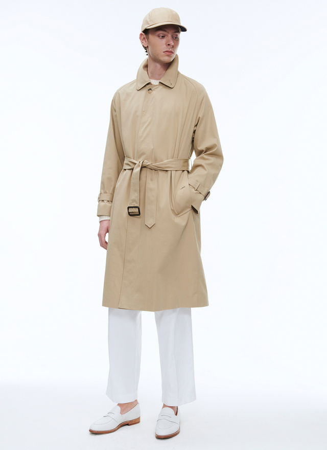 Men's beige trench coat Fursac - 23EM3BIMA-BM12/08