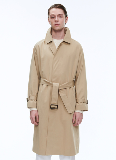 Men's trench coat beige cotton serge Fursac - M3BIMA-BM12-08