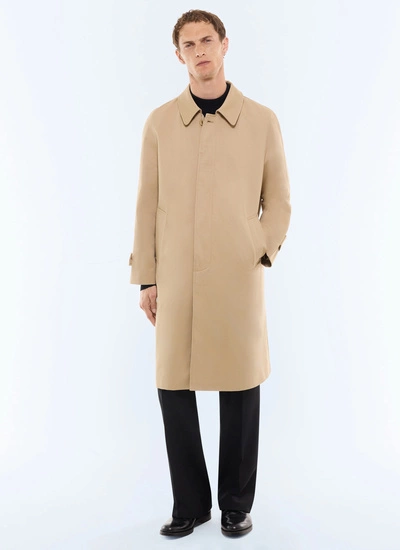 Men's trench coat beige main fabric: 66% cotton, 34% polyesterupper lining: 100% polyesterlower lining: 80% wool, 20% polyamide Fursac - M3LERY-LM15-A008