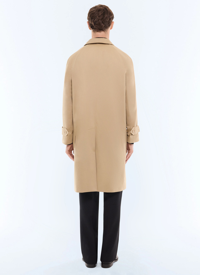 Men's main fabric: 66% cotton, 34% polyesterupper lining: 100% polyesterlower lining: 80% wool, 20% polyamide trench coat Fursac - M3LERY-LM15-A008