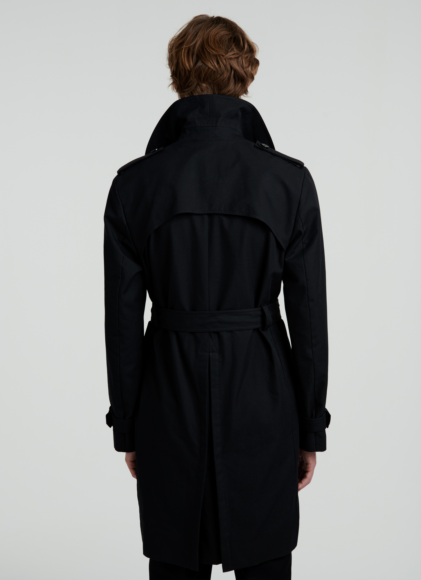 Black trench coat 22EM3VIKY-VM09/20 - Men's trench coat