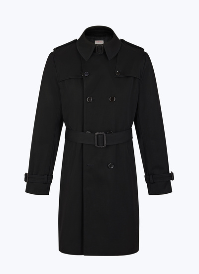 Men's black trench coat Fursac - M3EIKA-EM01-B020