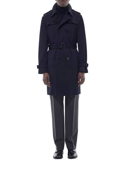 Men's navy blue trench coat Fursac - M3EIKA-GM06-D030