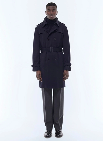 Men's navy blue trench coat Fursac - M3EIKA-GM06-D030