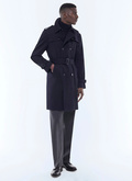 Cotton double-breasted trench coat - M3EIKA-GM06-D030