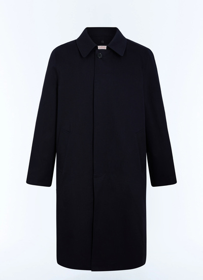 Men's blue, navy blue main fabric: 66% cotton, 34% polyesterupper lining: 100% polyesterlower lining: 80% wool, 20% polyamide trench coat Fursac - M3LERY-LM15-D030