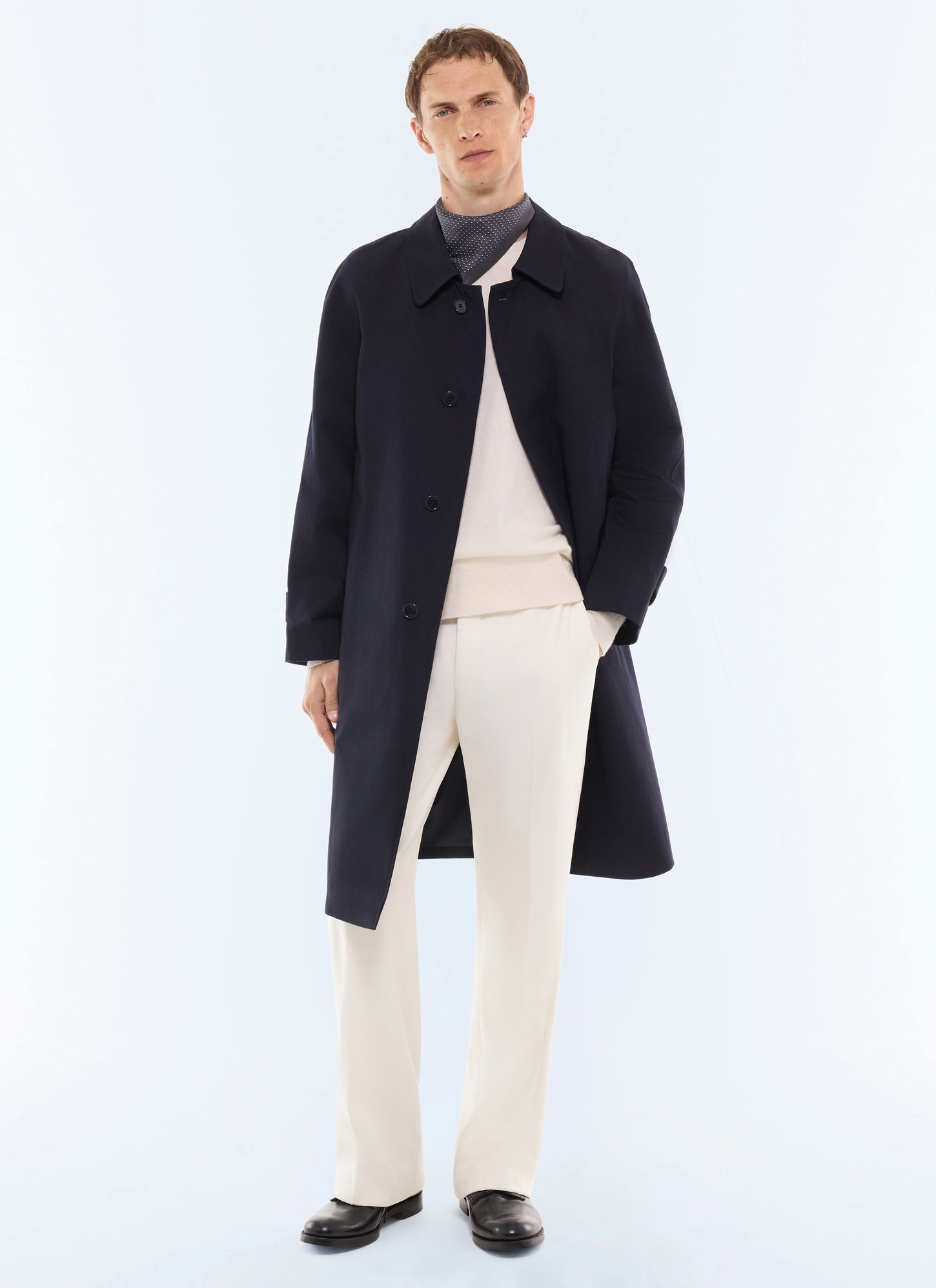Men's navy trench coat Fursac - M3LERY-LM15-D030