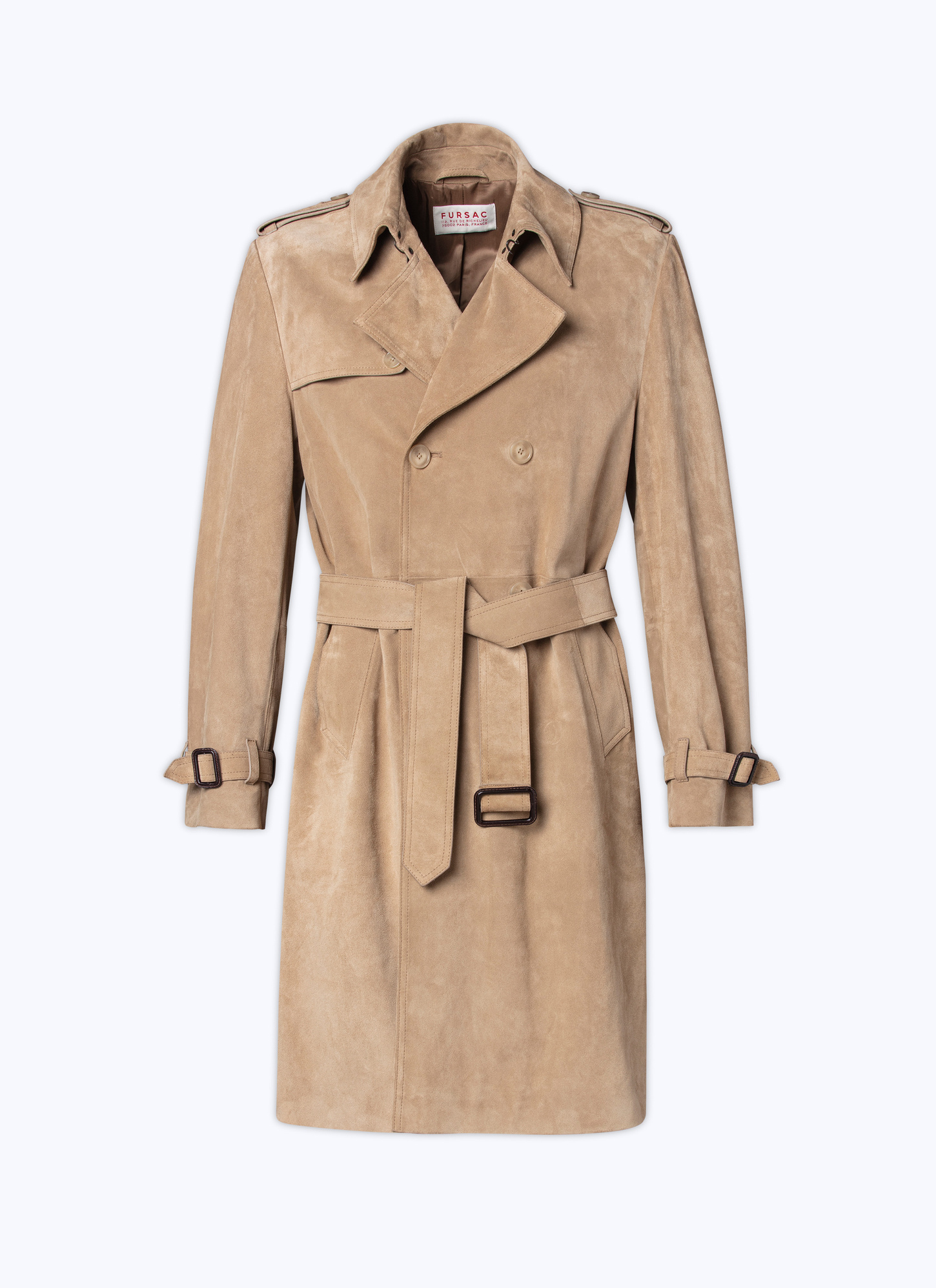 Trench cuir de vachette homme Fursac - M3BIKY-BL01-08