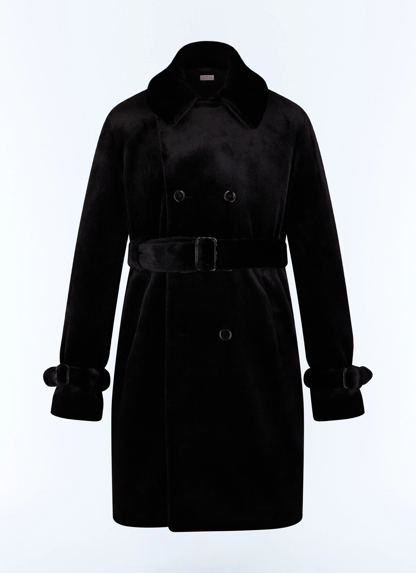 Trench noir homme fausse fourrure Fursac - M3GIKY-GM17-B020