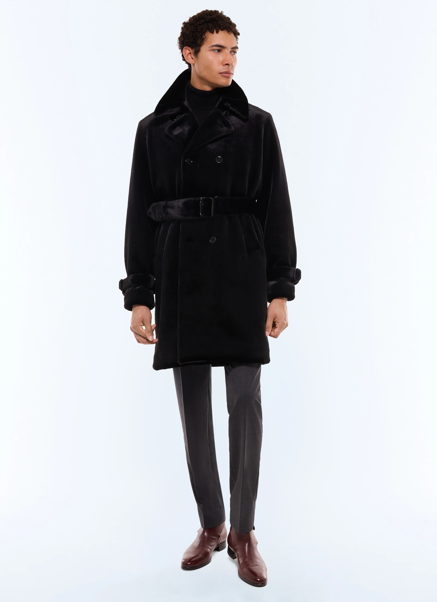 Trench noir homme Fursac - M3GIKY-GM17-B020