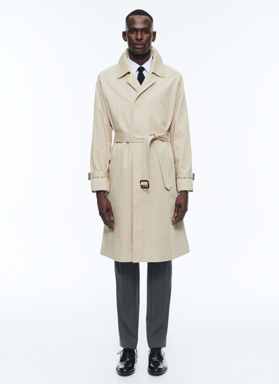 Trench homme beige serge de coton Fursac - M3BIMA-DM03-A006