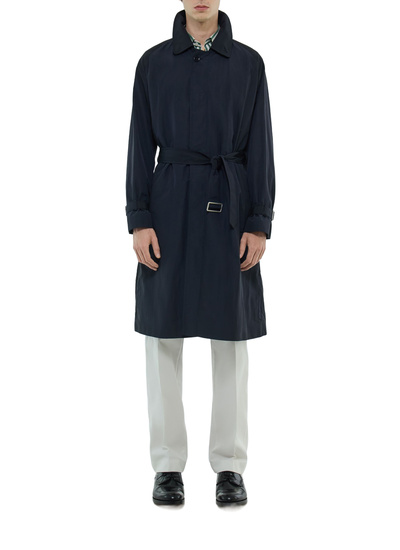 Trench homme bleu marine toile technique en coton et polyamide Fursac - M3BIMA-DM01-D030