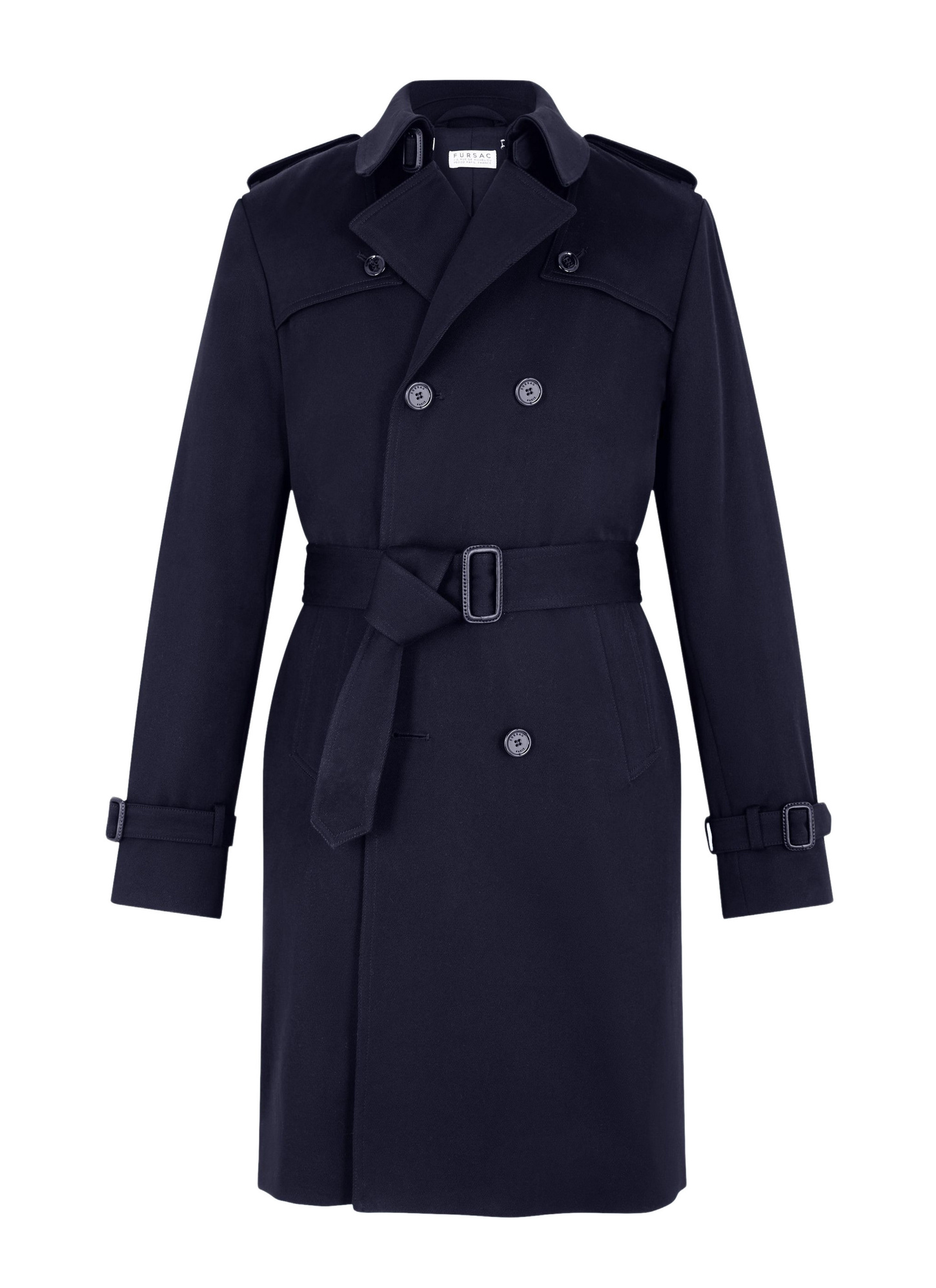 Trench bleu homme coton biologique Fursac - M3EIKA-GM06-D030
