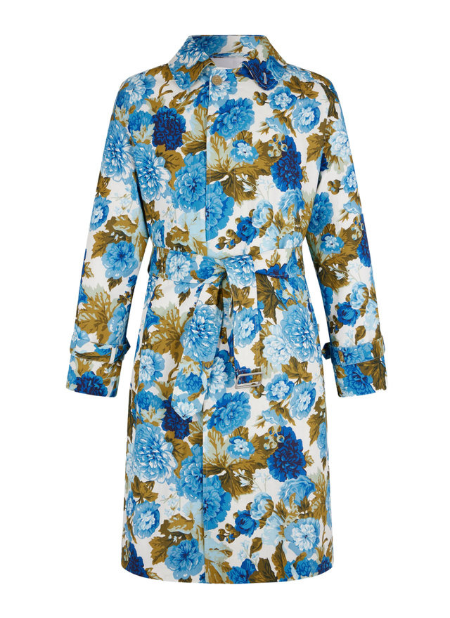Trench bleu homme toile de coton et lin Fursac - M3BIMA-FX12-L002