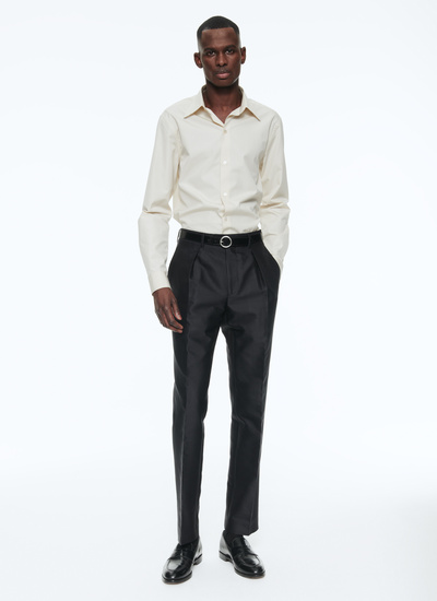 Men's trousers black cotton and silk serge Fursac - 23EP3BOXX-AC69/20