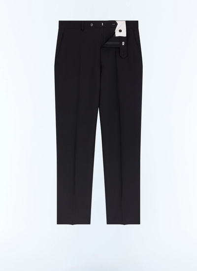 Men's black main fabric: 100% virgin woolwaistband lining: 58% polyester, 42% cottonleg lining: 100% polyesterpocket lining: 58% polyester, 42% cotton trousers Fursac - P3LOXA-BV01-20