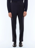 Slim-fit serge suit trousers - P3LOXA-AC80-31