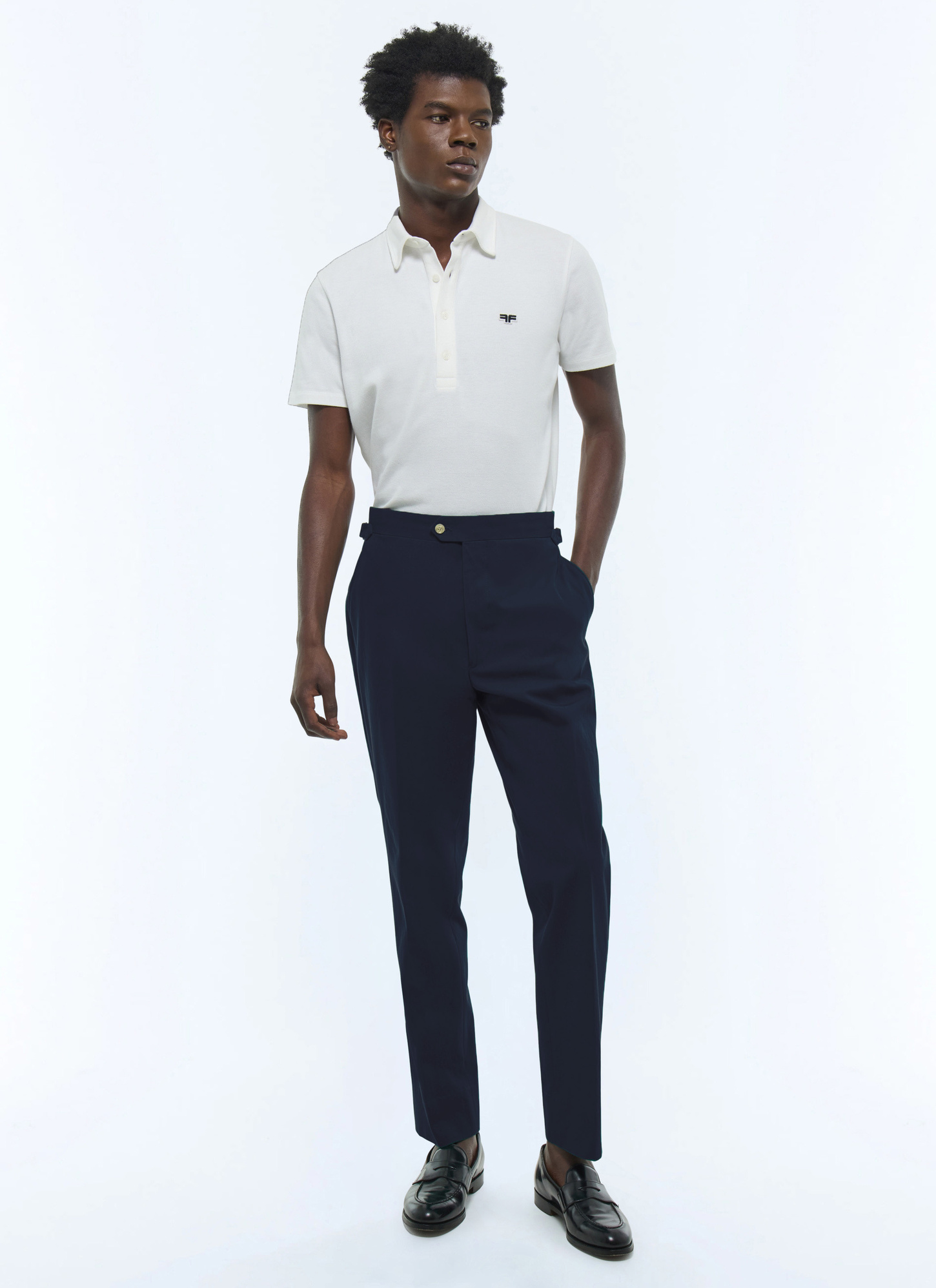 Men's trousers navy blue cotton canvas Fursac - P3FROP-FP03-D030