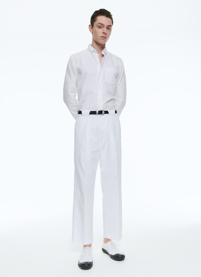 Men's white trousers Fursac - 23EP3BCNO-VP14/01