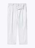White gabardine cotton trousers - 23EP3BCNO-VP14/01