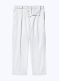 White gabardine cotton trousers - P3BCNO-VP14-01
